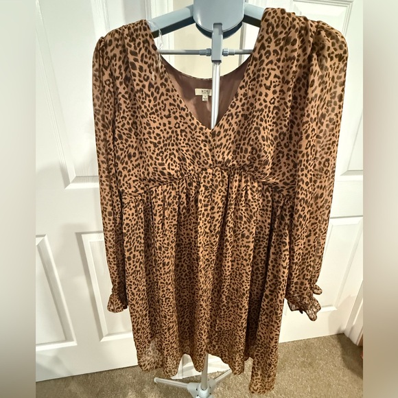 Kori Brown Leopard Print Dress - Picture 1 of 4